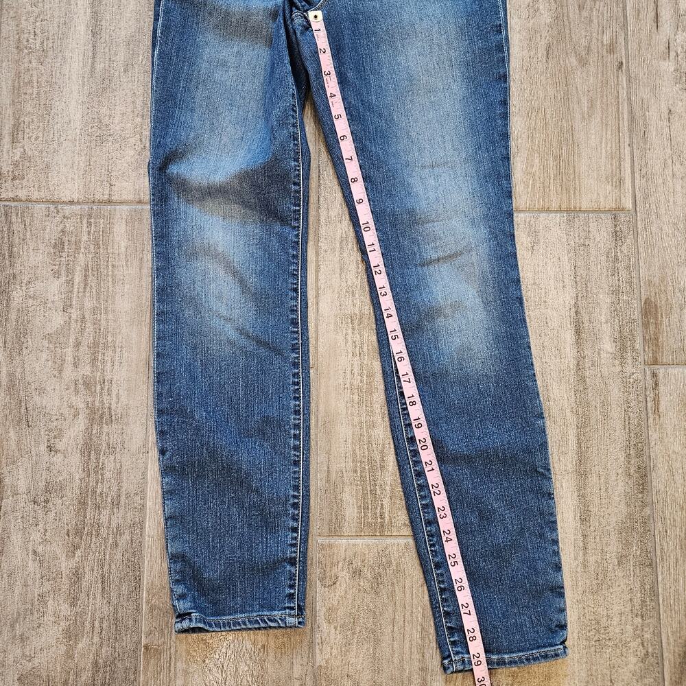 Athleta Sculptek High Rise Skinny Jeans Womens Size 4 Medium Wash Crop Stretch - Picture 5 of 11
